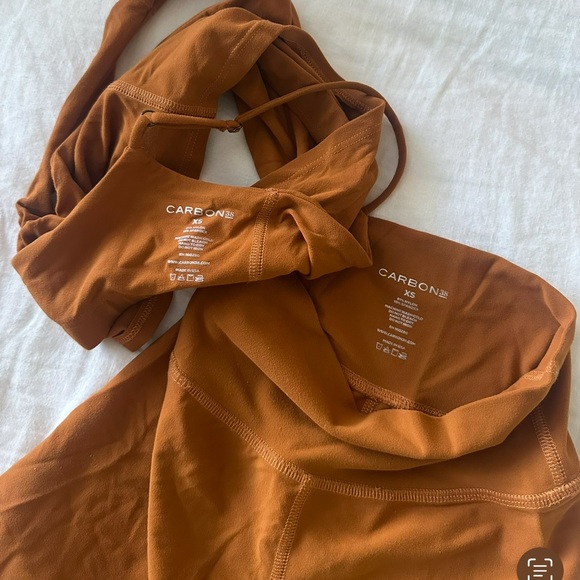 Carbon38 Rust One-Shoulder Set - Picture 4 of 5